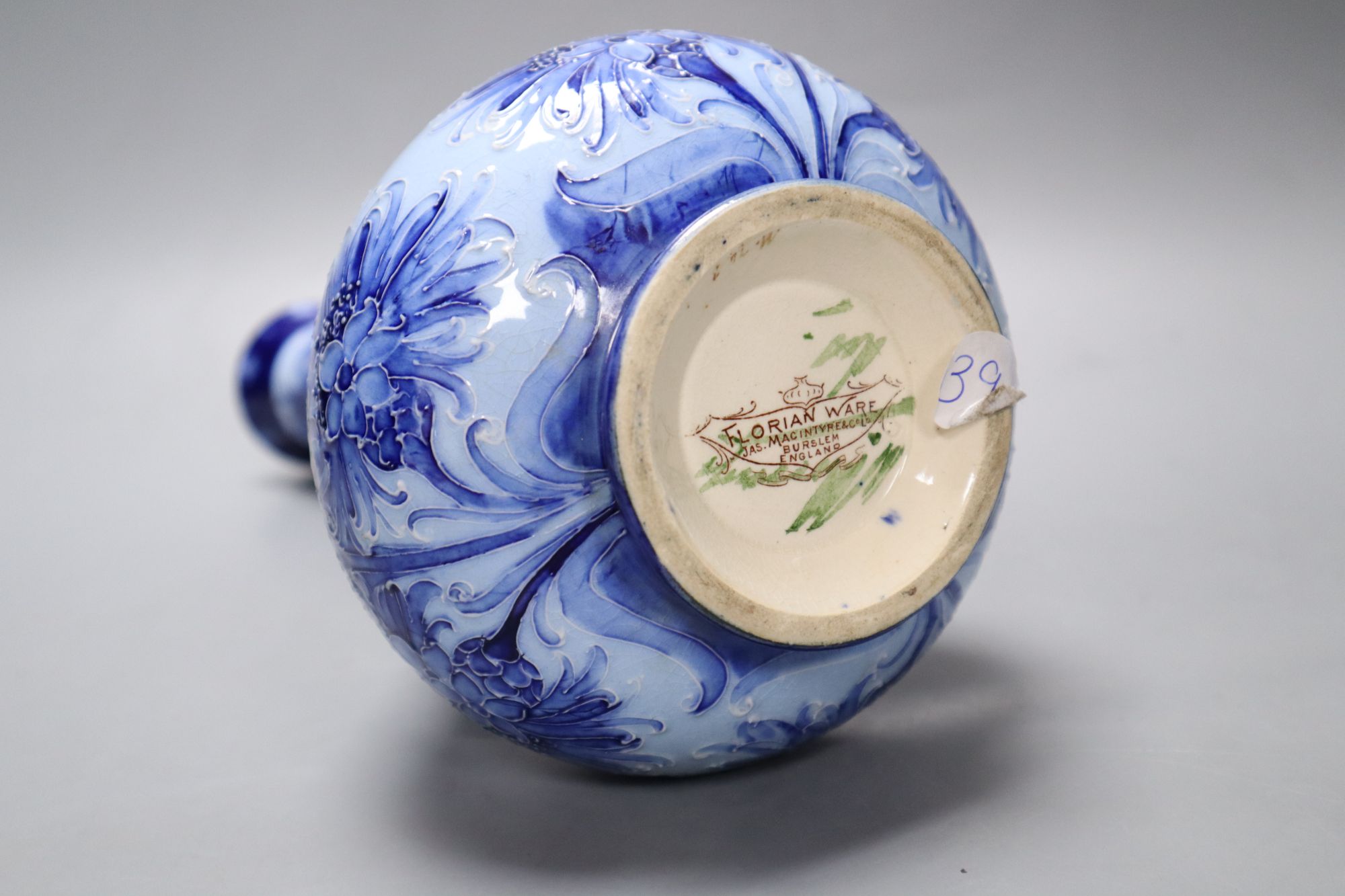 A Moorcroft Macintyre Florian ware bottle vase, height 27cm